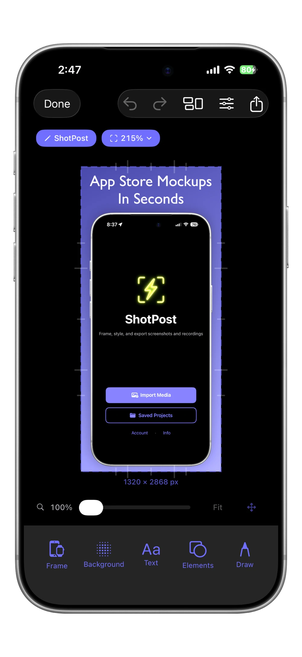 ShotPost app screenshot